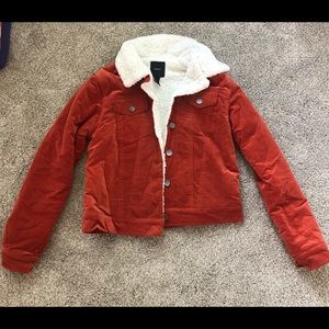 Burnt Orange Velvet Jacket Lined With Wool